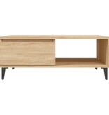 VidaXL Salontafel 90x60x35 cm bewerkt hout sonoma eikenkleurig