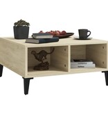 VidaXL Salontafel 60x60x30 cm bewerkt hout sonoma eikenkleurig