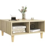 VidaXL Salontafel 60x60x30 cm bewerkt hout sonoma eikenkleurig