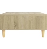 VidaXL Salontafel 60x60x30 cm bewerkt hout sonoma eikenkleurig