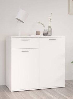 VidaXL Dressoir 80x36x75 cm bewerkt hout wit
