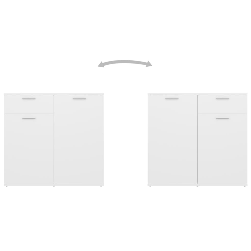 VidaXL Dressoir 80x36x75 cm bewerkt hout wit