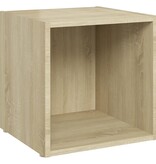 VidaXL Tv-meubelen 2 st 37x35x37 cm bewerkt hout sonoma eikenkleurig