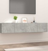 VidaXL Tv-meubels 2 st 80x30x30 cm bewerkt hout betongrijs