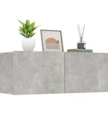 VidaXL Tv-meubels 2 st 80x30x30 cm bewerkt hout betongrijs