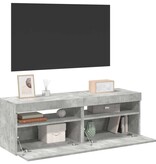 VidaXL Tv-meubelen 2 st met LED-verlichting 60x35x40 cm betongrijs