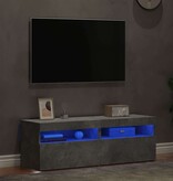 VidaXL Tv-meubelen 2 st met LED-verlichting 60x35x40 cm betongrijs
