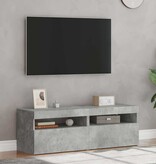 VidaXL Tv-meubelen 2 st met LED-verlichting 60x35x40 cm betongrijs
