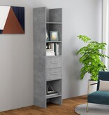 VidaXL Boekenkast 40x35x180 cm bewerkt hout betongrijs