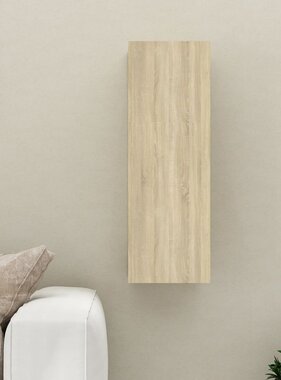 VidaXL Tv-meubel 30,5x30x90 cm bewerkt hout sonoma eikenkleurig