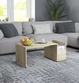 VidaXL Salontafel 90x45x35 cm bewerkt hout sonoma eikenkleurig