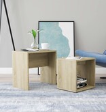 VidaXL Salontafelset 48x30x45 cm bewerkt hout sonoma eikenkleurig