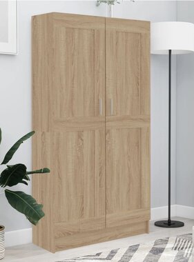 VidaXL Boekenkast 82,5x30,5x150 cm bewerkt hout sonoma eikenkleurig