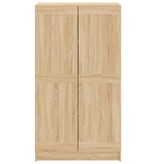 VidaXL Boekenkast 82,5x30,5x150 cm bewerkt hout sonoma eikenkleurig