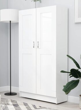 VidaXL Boekenkast 82,5x30,5x150 cm bewerkt hout wit