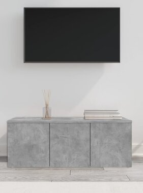 VidaXL Tv-meubel 80x34x30 cm bewerkt hout betongrijs
