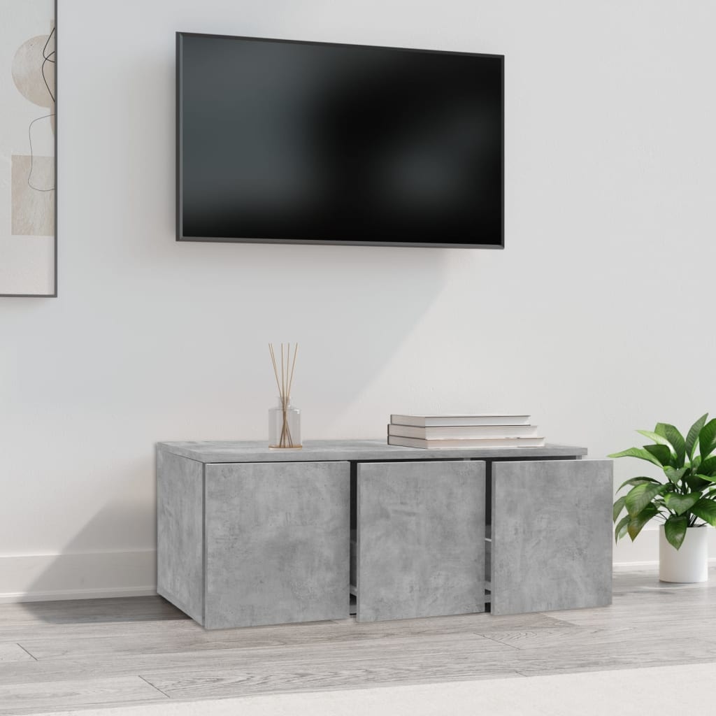 VidaXL Tv-meubel 80x34x30 cm bewerkt hout betongrijs