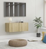 VidaXL Tv-meubel 80x30x30 cm bewerkt hout sonoma eikenkleurig