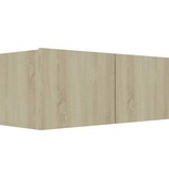 VidaXL Tv-meubel 80x30x30 cm bewerkt hout sonoma eikenkleurig