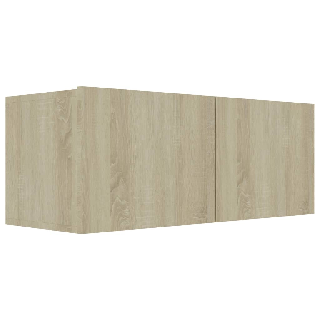 VidaXL Tv-meubel 80x30x30 cm bewerkt hout sonoma eikenkleurig