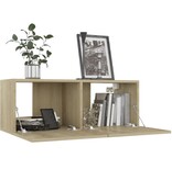 VidaXL Tv-meubel 80x30x30 cm bewerkt hout sonoma eikenkleurig