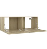 VidaXL Tv-meubel 80x30x30 cm bewerkt hout sonoma eikenkleurig