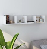 VidaXL Cd-wandschap 100x18x18 cm spaanplaat wit