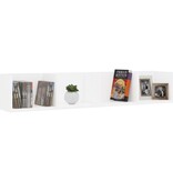 VidaXL Cd-wandschap 100x18x18 cm spaanplaat wit
