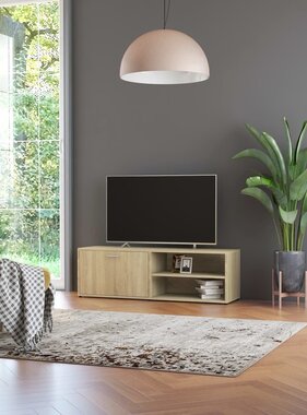 VidaXL Tv-meubel 120x34x37 cm bewerkt hout sonoma eikenkleurig