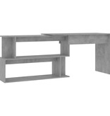 VidaXL Hoekbureau 200x50x76 cm bewerkt hout betongrijs