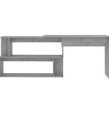 VidaXL Hoekbureau 200x50x76 cm bewerkt hout betongrijs