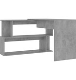 VidaXL Hoekbureau 200x50x76 cm bewerkt hout betongrijs