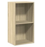 VidaXL Boekenkast met 2 schappen 40x30x76,5 cm bewerkt hout sonoma eik