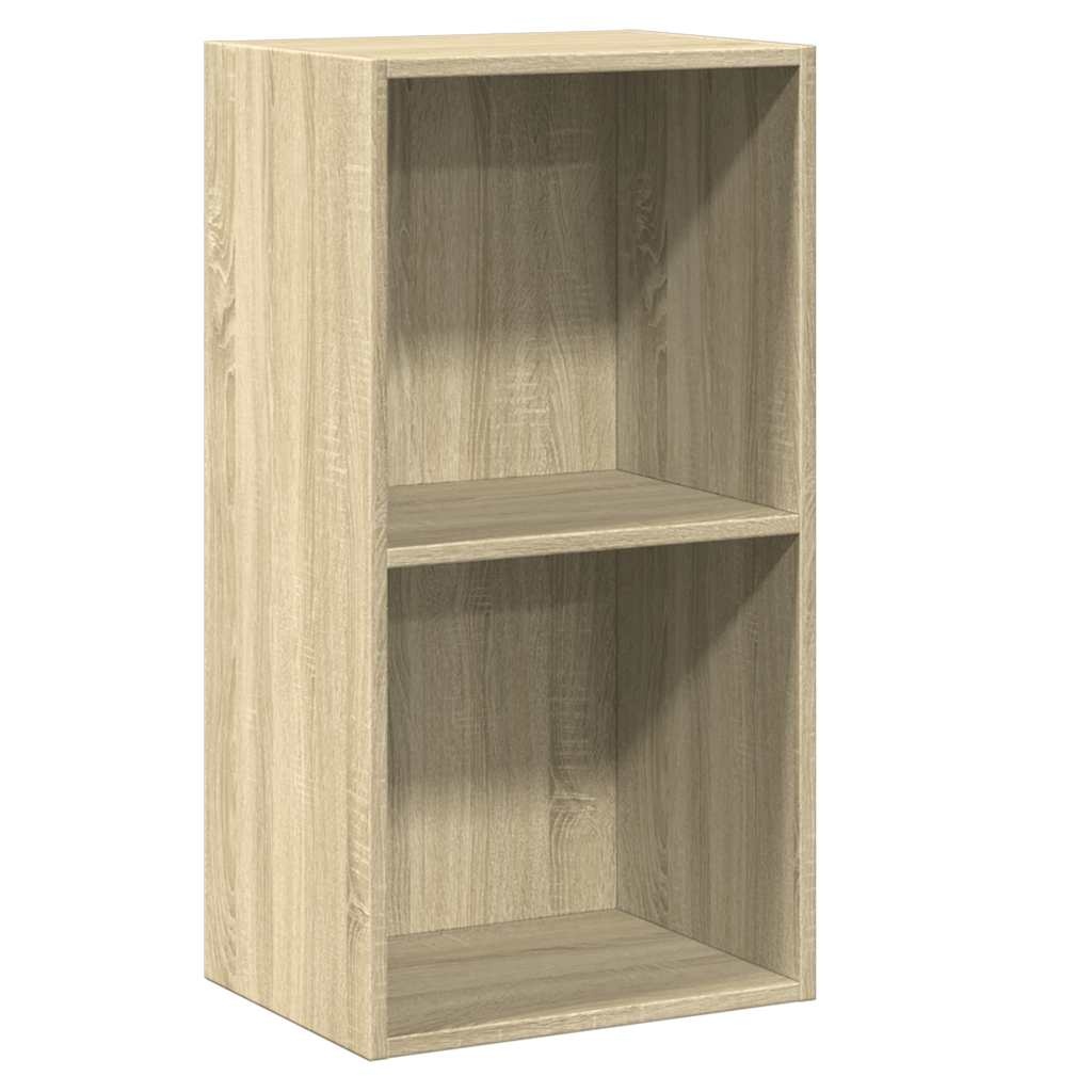 VidaXL Boekenkast met 2 schappen 40x30x76,5 cm bewerkt hout sonoma eik