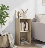 VidaXL Boekenkast met 2 schappen 40x30x76,5 cm bewerkt hout sonoma eik