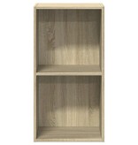 VidaXL Boekenkast met 2 schappen 40x30x76,5 cm bewerkt hout sonoma eik