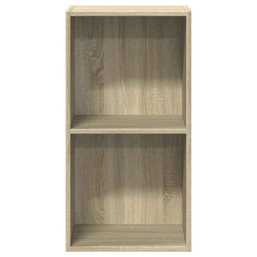 VidaXL Boekenkast met 2 schappen 40x30x76,5 cm bewerkt hout sonoma eik
