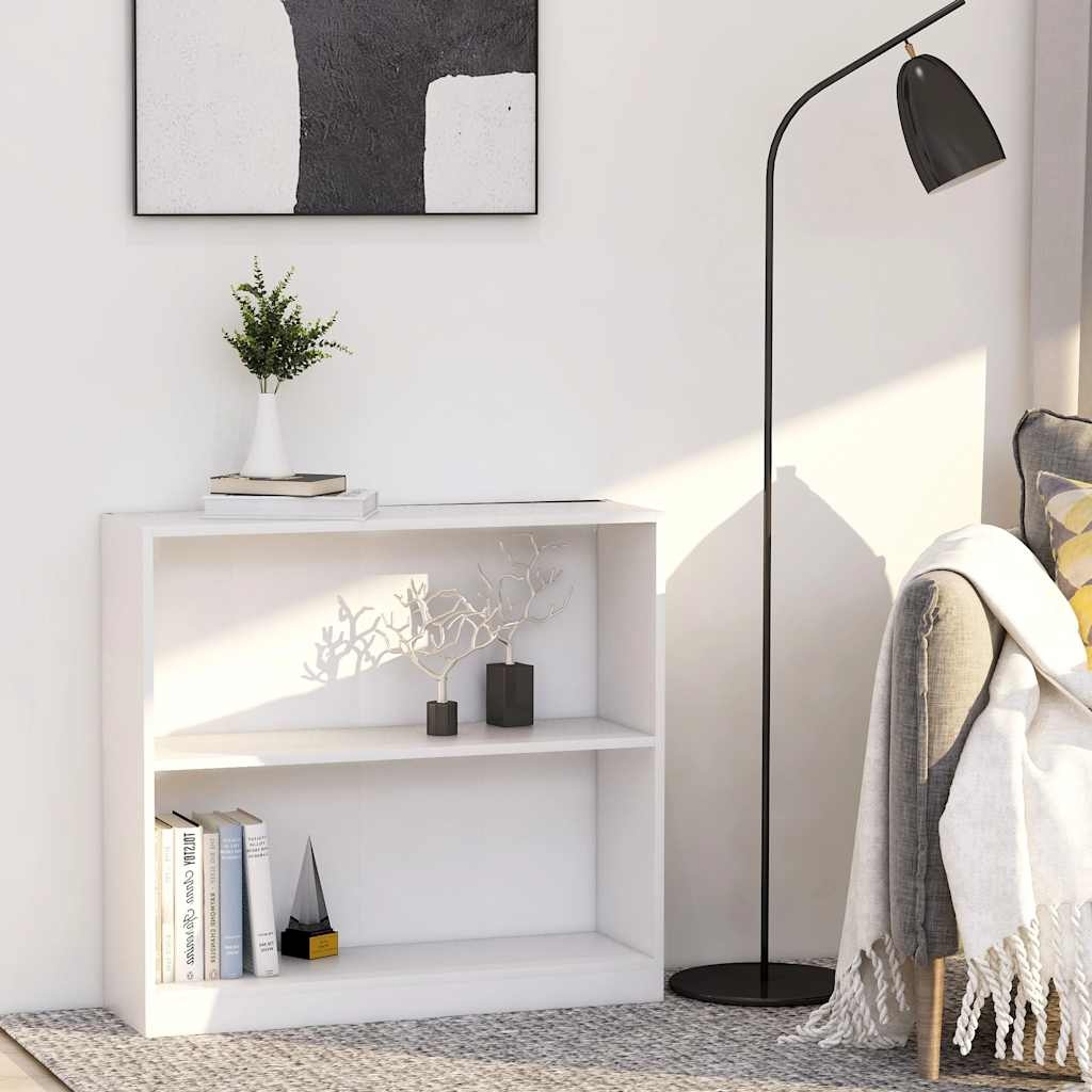 VidaXL Boekenkast 80x24x75 cm bewerkt hout wit
