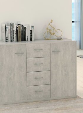 VidaXL Dressoir 88x30x65 cm bewerkt hout betongrijs
