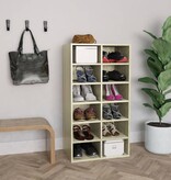VidaXL Schoenenrek 54x34x100,5 cm bewerkt hout sonoma eikenkleurig