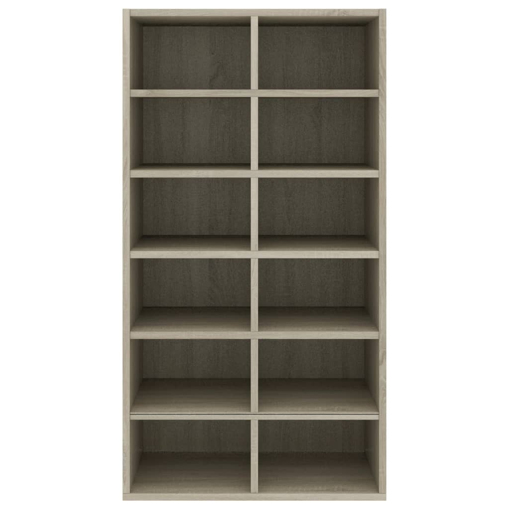 VidaXL Schoenenrek 54x34x100,5 cm bewerkt hout sonoma eikenkleurig