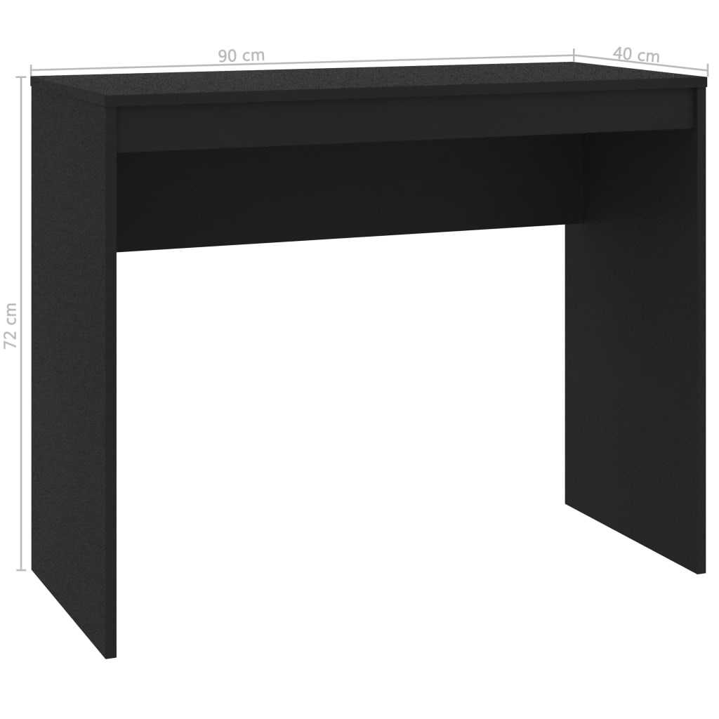 VidaXL Bureau 90x40x72 cm bewerkt hout zwart