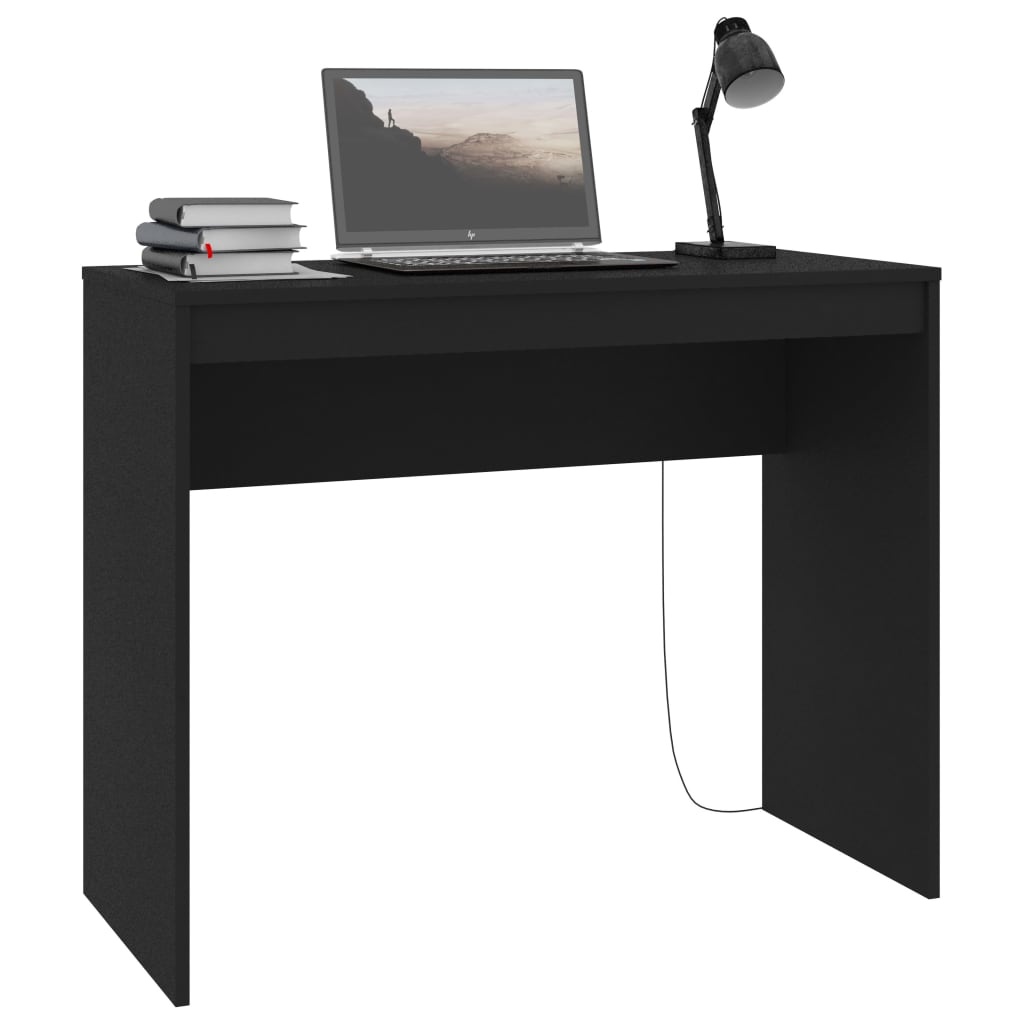 VidaXL Bureau 90x40x72 cm bewerkt hout zwart