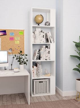 VidaXL Boekenkast/kamerscherm 45x24x159 cm bewerkt hout wit