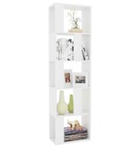 VidaXL Boekenkast/kamerscherm 45x24x159 cm bewerkt hout wit