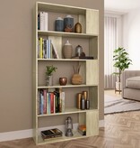 VidaXL Boekenkast/kamerscherm 80x24x159 cm bewerkt hout sonoma eiken
