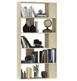 VidaXL Boekenkast/kamerscherm 80x24x159 cm bewerkt hout sonoma eiken