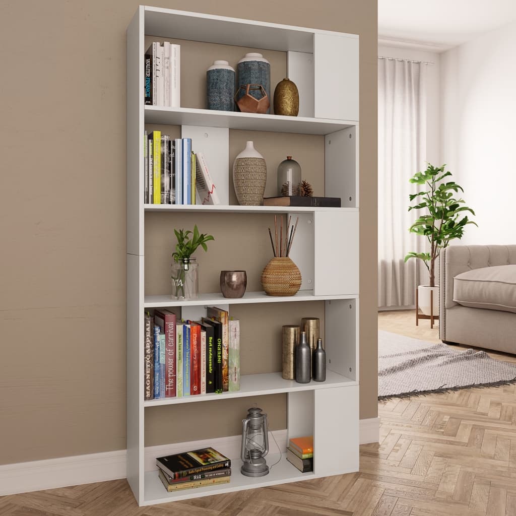 VidaXL Boekenkast / kamerscherm 80x24x159 cm bewerkt hout wit