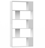 VidaXL Boekenkast / kamerscherm 80x24x159 cm bewerkt hout wit