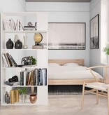 VidaXL Boekenkast / kamerscherm 80x24x159 cm bewerkt hout wit